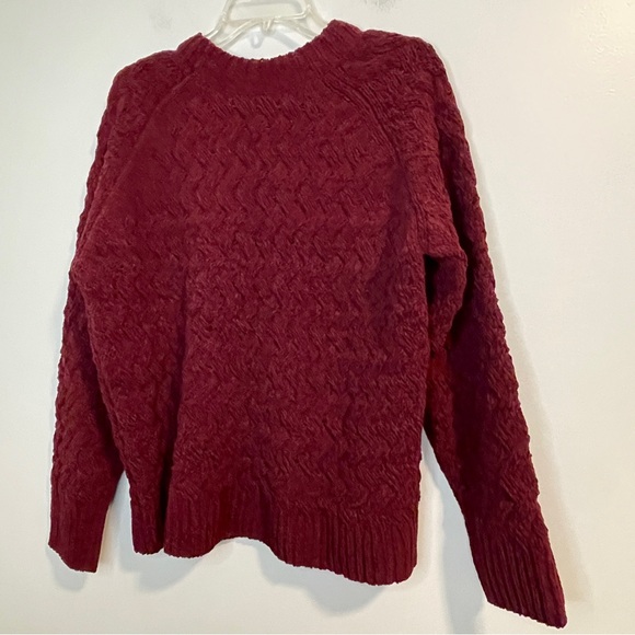 Bobeau Maroon Braided Crewneck Sweater XL - Picture 4 of 7